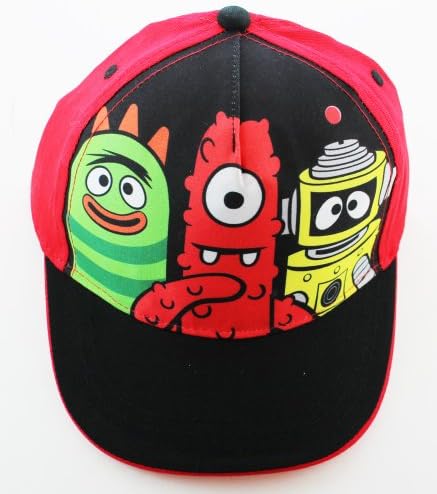 Animewild Yo Gabba Gabba Hat - Yo Gabba Gabba! Baseball Cap (Red & Black)