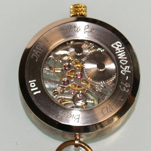 Amazon 渡辺工房 手作り懐中時計 手巻き裏スケルトンジャンボブラス 受注制作 Nw Bhw056 ブラウン 懐中時計 腕時計 通販