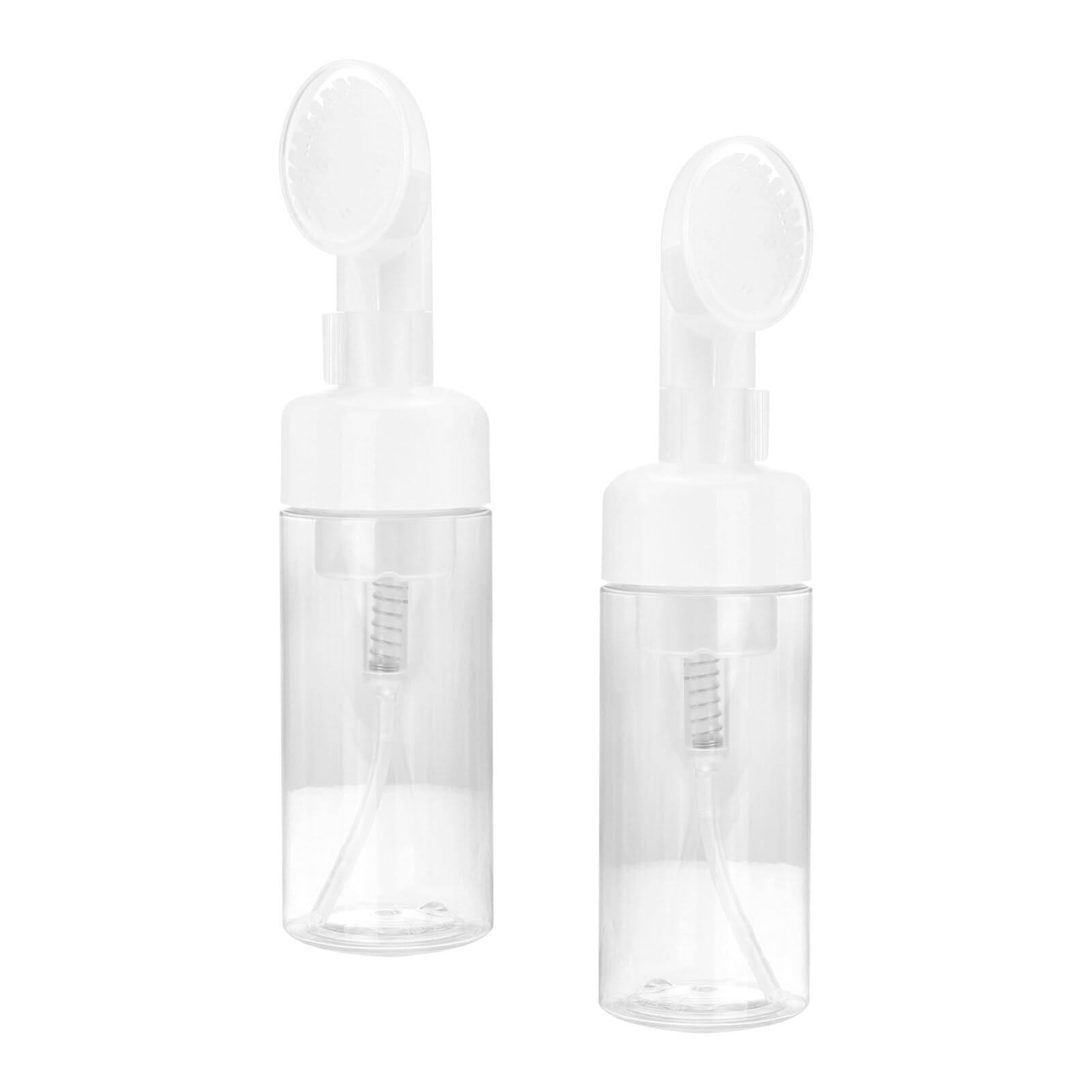KALLORY Refillable Foaming Bottle 2 Pcs Empty Facial Cleanser Foaming Bottle Foam Pump Bottle Face Wash Dispenser Mousse Foam Bottle Wash Brush Foam Bottle Soap Dispenser Flower Pot