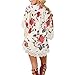 ZEAMO Women Flowy Sheer Crop Sleeves Loose Chiffon/Cotton Kimono Cardigan Blouse Top (Small, Apricot)