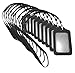 yueton 10pcs Vertical Style Leather Business ID Badge Card Holder, Name Card Business Card Holder Tag with Long Neck Strap Band Lanyard (Black)