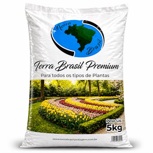 Terra Vegetal Premium 5kg com Fibra de Coco (Fibraxim) e Adubo de Curral | Substrato Orgânico Rico em Nutrientes | Alta Retenção de Umidade | Embalagem Reforçada | Ideal para Vasos, Hortas e Jardins