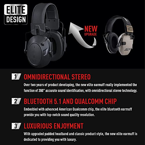 ACT FIRE Shooting Ear Protection Bluetooth 5.1 Noise Reduction 24dB for