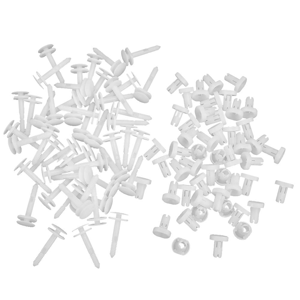 Photo 1 of 50pcs Car Door Trim Panel Retainer Clips Replacement for GMC Truck Chevrolet 15960325 Nylon Bumper Fastener Rivet Clips