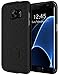 Galaxy S7 Edge Case: Stalion® Secure Shell & Belt Clip Holster Combo with Kickstand (Jet Black) 180° Degree Rotating Locking Swivel + Shockproof Protection