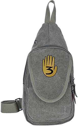 Crazy Cool Casual Canvas Unbalance Backpack Sling Bag Shoulder Bag Chest Bag For Men &amp; Women--Gravity Falls #3