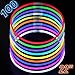 CoBeeGlow Glow Necklaces Bulk Party Supplies - Glow Necklaces 22 inch Bulk 100 - Extra Bright Glow in The Dark Necklaces - Strong and Durable - 9 Vibrant Neon Colors - Stuffers for Kids - Mix primary