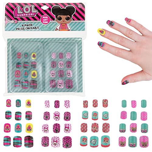 L.O.L SURPRISE LOL2008 (4 Sets) Press On Nails, Assorted