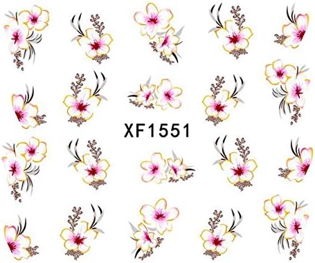 ZHUJING Nail Stickers Nail Design Flower Nail Stickers Water Decals Nail Sliders Butterfly Diy Stickers For Nails Art Decor Manicure
