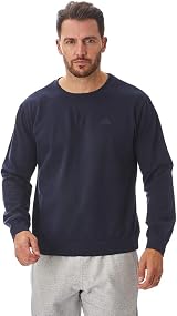 Iron Mountain Mens Fleece Jumper Crew Neck Sweatshirt Navy XL view 4
