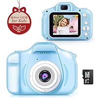 Digital Camera for Kids, Digital Video Camera Rechargeable Shockproof Kids Camera with 2 Inch IPS Screen Toddler Cameras Great Gifts for Kids for 3-10 Year Old Boys Girls (16GB Memory Card Included)