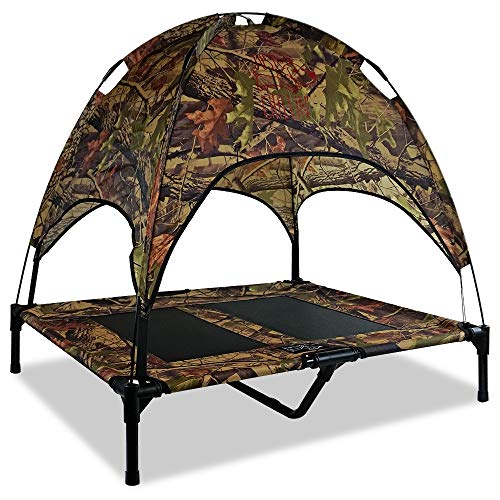 Floppy Dawg Just Chillin' Elevated Dog Bed | Dog Cot Comes with Removable Canopy | Can Be Used Indoors or Outdoors and is Lightweight and Portable | Have Your Dog Chill in Style
