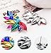 Ginasy Luxury Leaves Shape Glass Cluster Crystal Teardrop Flower Design Stud Earrings, Prom Jewelry Gift
