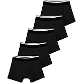 TIICHOO Boys Incontinence Underwear Washable Cotton Kids Incontinence Boxer Briefs 5 Pack