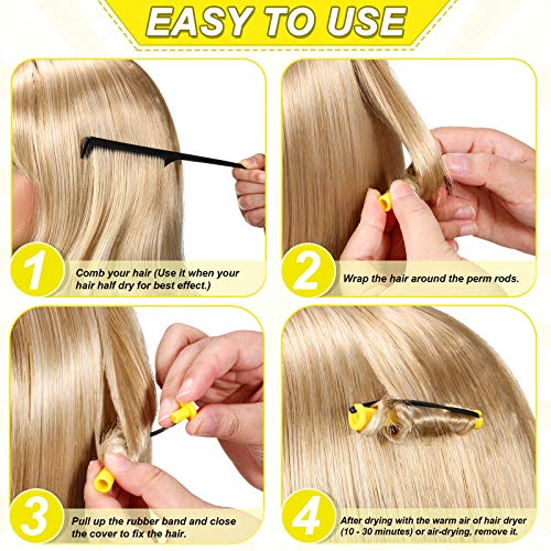 80-Pieces-Hair-Perm-Rods-Set-Cold-Wave-Rods-Hair-Rollers-Plastic-Perming-Rods-Curlers-for-Hairdressing-Styling-Yellow028-Inch
