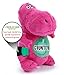 goDog Dinos T-Rex Tough Plush Dog Toy with Chew Guard Technology, Pink, Large