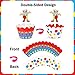 Circus Animal Cupcake Toppers and Wrappers for Carnival Circus Birthday Party Cupcake Supplies -24 Pack Cupcake Toppers and 24 Pack Wrappers