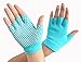 SUNLAND Yoga Pilates Gloves Non-Slip Grip with Silicone Fingerless for Training and Workouts One Pairs Blue