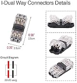 B4U Wire Connectors 12 Pack I/H Tap 2 Way 20/22 AWG Solderless view 3