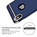 iPhone X Case, iPhone 10 case RANVOO 3 in 1 Stylish Thin and Slim Hard Case Matte Surface with Electroplate Frame for Apple iPhone X (2017), Chrome Gold and Dark Blue