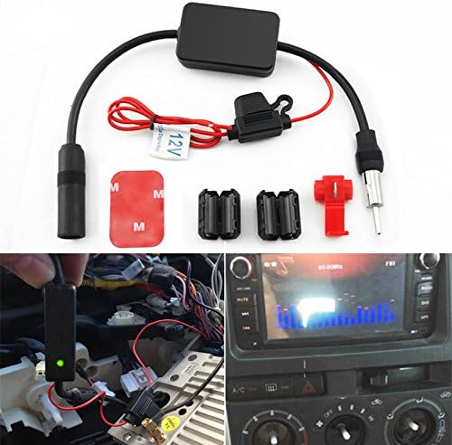FEELDO Car Automobile Antenna Arial Radio AM/FM Signal Booster Amplifier AMP