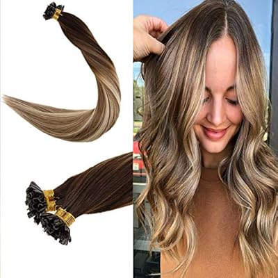 Laavoo 14 Inch Silky U Tip Hot Fusion Human Hair Extensions