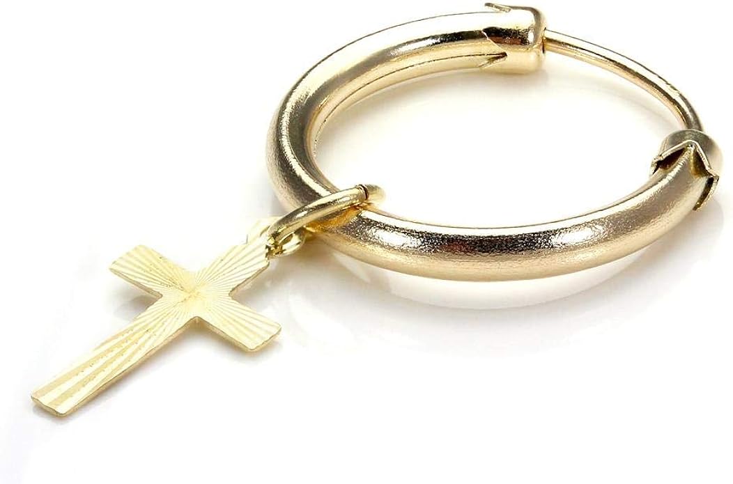 Orecchino Uomo Semicerchio In Oro Bianco 9kt Con Zirconie Cubic - Singolo, Chiusura A Farfalla - 3