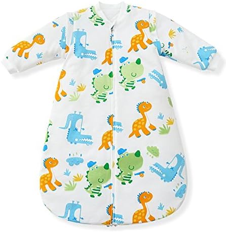 Fairy Baby Baby Thick Sleeping Bag Removable Long Sleeve Approx 3.5 Tog Cartoon Animals(Fit Baby Length 43.31-51.18inch,Blue Crocodile)