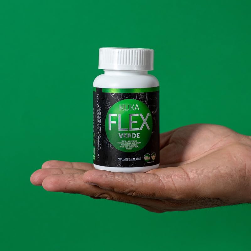 KukaFlex Verde Paquete de 3 Frascos con 30 Tabletas de 860mg cada Uno, 90 Tabletas en Total | Rinde Hasta 90 Días |Fórmula para Uso Diario| Kuka Flex Verde