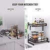 SOLEDI-Spice-Rack-Organiser-for-Countertop-Stainless-Steel-Kitchen-Countertop-Storage-Rack-Sturdy-and-Durable-Maximize-Kitchen-Space-Easy-to-Assemble-2-Tier SOLEDI Spice Rack Organiser for Countertop, Stainless Steel Kitchen Countertop Storage Rack, Sturdy and Durable…