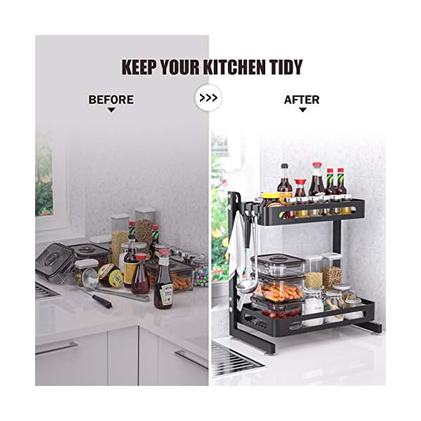 SOLEDI-Spice-Rack-Organiser-for-Countertop-Stainless-Steel-Kitchen-Countertop-Storage-Rack-Sturdy-and-Durable-Maximize-Kitchen-Space-Easy-to-Assemble-2-Tier SOLEDI Spice Rack Organiser for Countertop, Stainless Steel Kitchen Countertop Storage Rack, Sturdy and Durable…