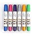 Pack of 6 Professional Waxy Hair Chalk Pens Metallic Glitter Hair Dye Non-Toxic Temporary Hair Color-No Mess Works on All Hair Color (Purple+Blue+Rose Red+Green+Silver+Gold)