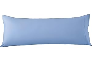 JUNN SHENN Long Body Pillow Cover, 20x54 Body Pillow Cases, Soft Brushed Microfiber Envelope Closure Design, Foggy Blue
