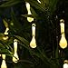 Longer 50LED/30.7ft Solar String Lights, Hallomall Solar LED String Lights, Waterproof Starry String Lights Ambiance Lighting For Gardens, Homes, Christmas Party Tree