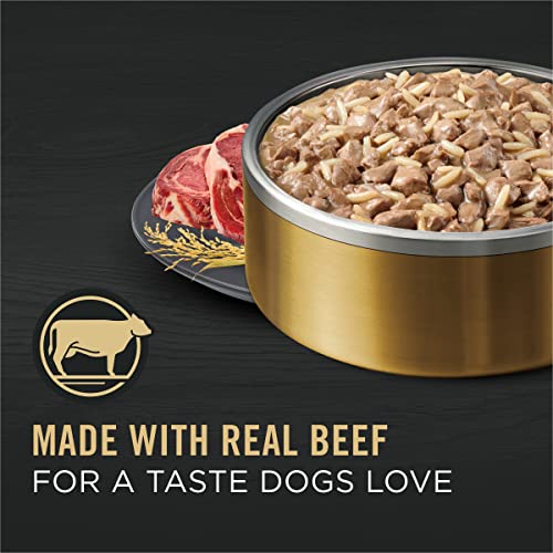 Purina Pro Plan High Protein Senior Wet Dog Food, Beef and Rice Entree