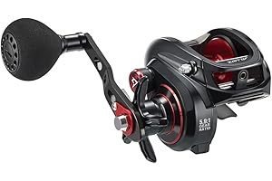 Piscifun Baitcaster Fishing Reel, 300 Size Aluminum Frame Baitcasting Reel, 33Lbs Max Drag, Freshwater & Saltwater Low Profil