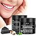 BESTOPE Teeth Whitening Charcoal Powder[2 Pack], Natural Activated Charcoal Teeth Whitener Powder with 2 Brush Oral Care Set (2.8 oz x 2)