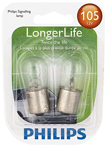 Philips 105 LongerLife Miniature Bulb, 2 Pack