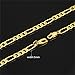 WELRDFG 18K gold-plated necklace 5MM men's and women's necklace Figaro chain length 18-32 inches