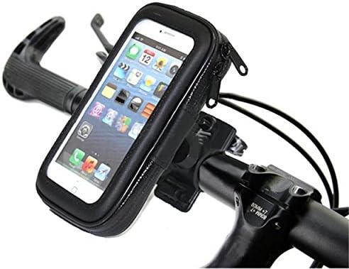 WayWay Bike Phone Bags Mount Holder- Bicycle Phone Case Mount Holder Waterproof Shock-Absorbent Touch Screen Handlebar Bag for Iphone Samsung (Black,up to 5.5 Inches,Pack of 1)