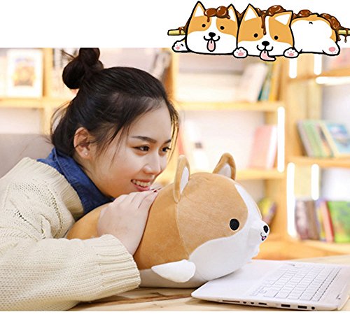 2 Cute+Funny+Corgi+Plush+Pillows