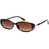 SOJOS Trendy Polarized Retro Oval Sunglasses for Women Chic 90s Sunnies Lightweight Narrow Shades SJ2641