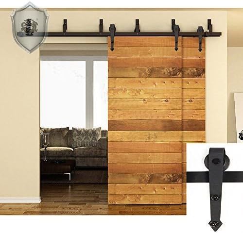 G J Schiebeturen 5ft 152 4cm 16ft 487 6cm Pfeil Design Nebenstrasse Bypass Oben Montiert Barn Holz Schiebetur Double Door Holz Tur Hardware Closet Set Stahl Schwarz Industriestil Zollgebur Entschlossen 13ft 3962mm Amazon De Baumarkt