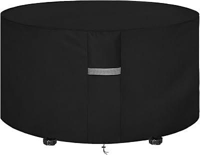 Dokon Garden Furniture Covers Waterproof Round Ø230x100cm Black