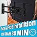Everstone TV Wall Mount Bracket Fit Most 26