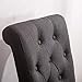 YEEFY Fabric Habit Solid Wood Tufted Parsons Dining Chair (Set of 4) (Charcoal)