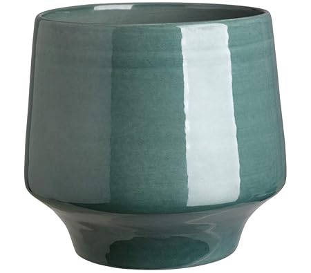 Dehner Übertopf Elsa, Ø ca. 23 cm, Höhe ca. 23 cm, Keramik, türkis