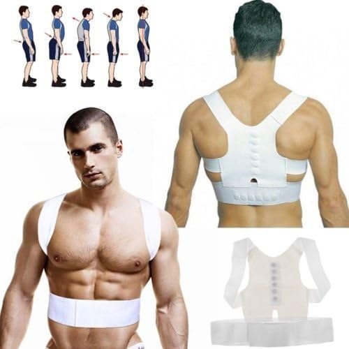 Hot Magnet Posture Back Shoulder Corrector Support Brace Belt Therapy Adjustable kafewkub