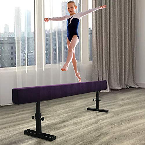 JC-ATHLETICS Adjustable Balance Beam Gymnastic Practice Training Equipment for Kids Children Home Floor Use,8 Feet Long (A-Purple) - Thumbnail 5