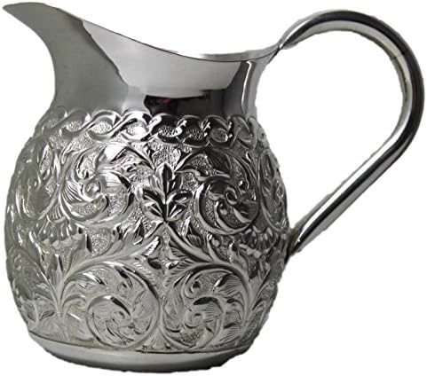 STREET CRAFT Handcrafted Solid Micron Silver Plated Royal Coffee Pot Hand Embossed Tea & Coffee Pot Capacity 24 oz
